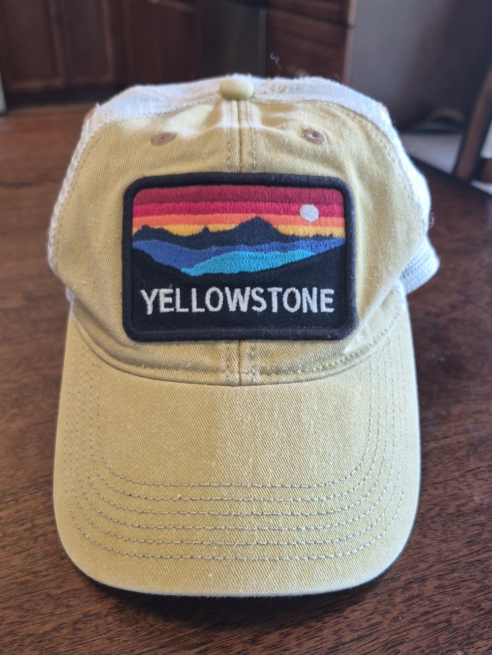 Washed YELLOWSTONE National Park Yellow Patch Trucker Hat